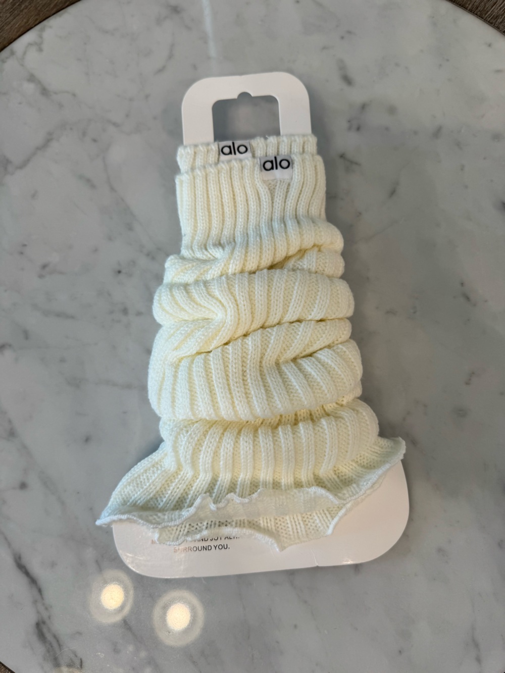 Women's Cream Ribbed Slouch socks